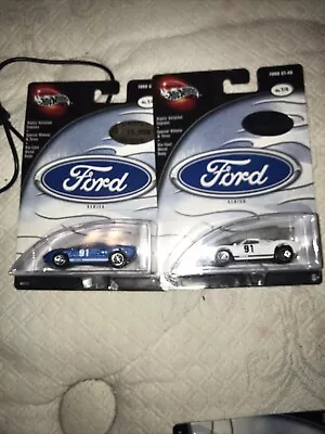 X2 100% Hot Wheels Ford Series - Ford GT-40 - White & Blue #1/4 - Limited • $40