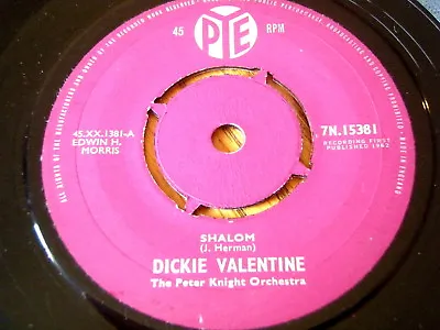 £4.49 • Buy Dickie Valentine - Shalom  7  Vinyl
