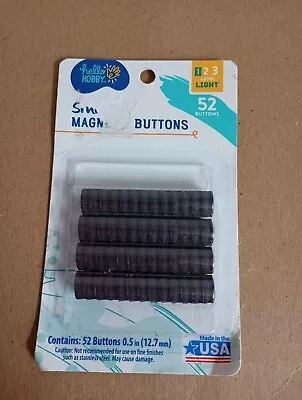 52 Pieces Magnetic Buttons 1/2  X 3/16  Magnet Hobby Science.  NEW • $9.95