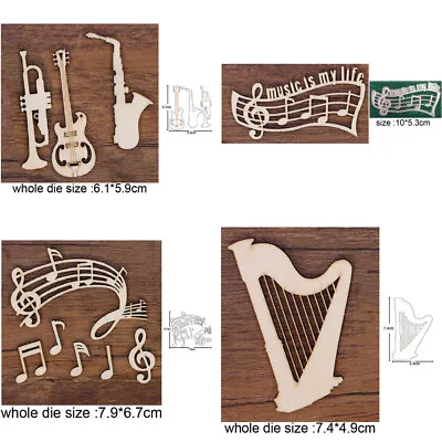 Note Musical Instrument Metal Cutting Dies Scrapbooking Embossing Cards Stencils • £3.30