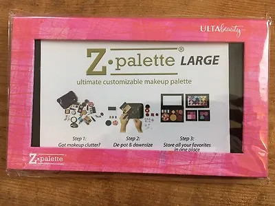 New Ulta Z PALETTE Large Pink Patterned Empty Customizable Magnetic Makeup Case • $16.50
