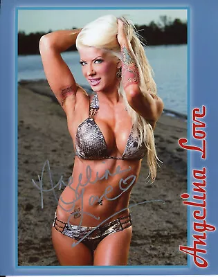 Angelina Love Autographed 8x10 WWE WWF TNA Diva Free Shipping Rare #10 • $22