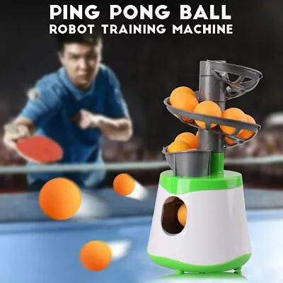 Automatic Table Tennis Ball Launcher Ping Pong Ball Robot Trainer Exercise Gift • $26.50