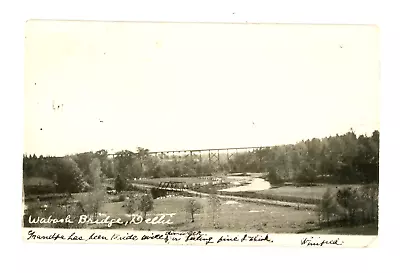 RPPC Wabash Railroad Bridge Delhi Ontario Canada UDB Pm 1907 • $5.95