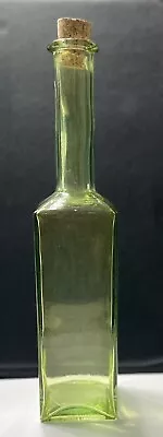 Vintage Green Decorative Glass Bottle • $0.99