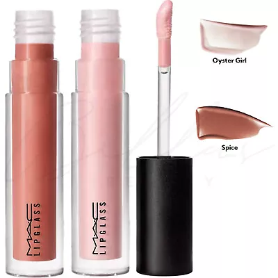 MAC Lipglass Lip Gloss With Glass-like Finish *Oyster Girl / Spice* *CHOOSE* • £16.29