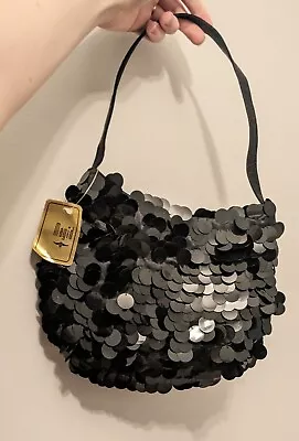 NWT Vintage Black Chunky Sequin Bag • $14