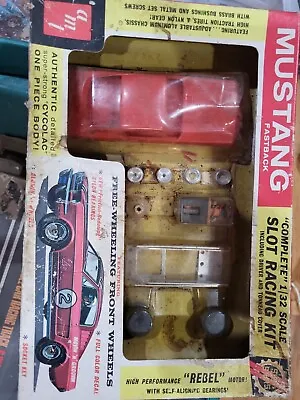 Vintage 1960's AMT Mustang Fastback Complete Slot Racing Kit. UNOPENED • $399.99