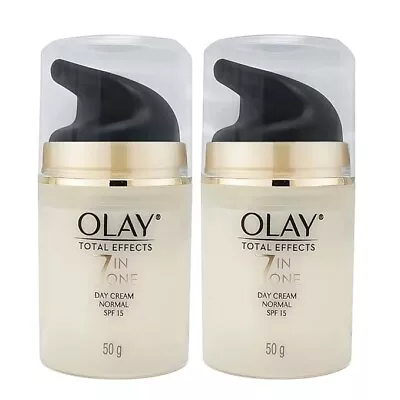 Olay Total Effects 7-in-1 Anti Aging Skin Day Cream Normal SPF15 50gm(Pack Of 2) • $29.99