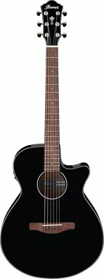 Ibanez AEG50 Acoustic Guitar W/ Cutaway & Pickup (Black High Gloss) • $497.95
