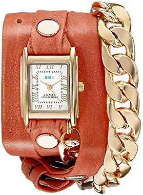 La Mer Collections Women's Malibu Gold Cantaloupe Wrap Watch • $25