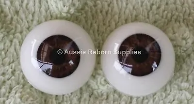 16mm Brown Round Acrylic Eyes Reborn Baby Doll Making Supplies • $8.60