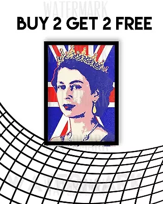 HM Queen Elizabeth Poster - Platinum Jubilee Prints - A4 - Wall Art • £5.99