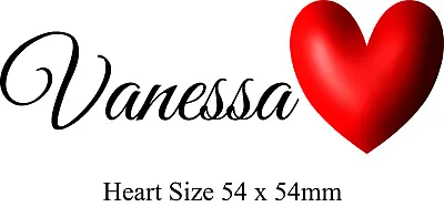 Large Personalised Heart And Name Tattoo  • £4.99