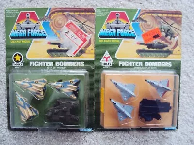 $15.99 • Buy 2 Packs Vintage Kenner Mega Force (V-Rocs & Triax) Fighter Bombers, On Card 1989