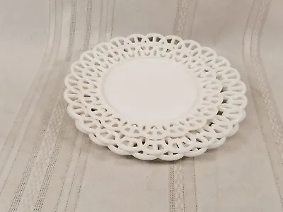 Westmoreland Vintage White Milk Glass Plate Open Lace Salad Dinner Bread Plates • $40.52