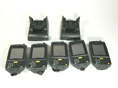 Lot Of 5 Motorola Symbol MC7094 Barcode Scanner Only 2 Cradles - Parts • $80