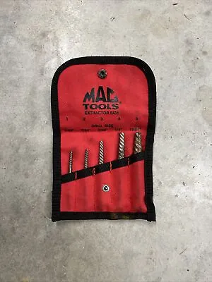 MAC TOOLS 5 Pc Spiral Flute Screw Extractor Set SPEX5S Piece Used • $40