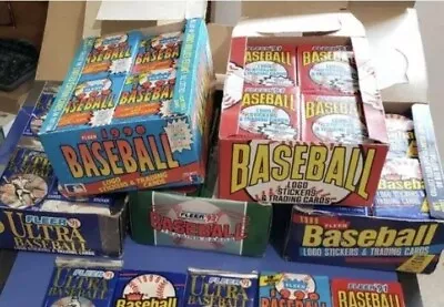 200+ Vintage Baseball Cards In Old Sealed Wax Packs - Perfect For New Collectors • $8.99