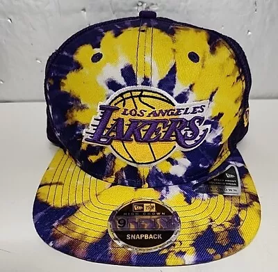 LA Lakers Tie Dye New Era Mens Snapback Mesh Back  Hat • $19.79