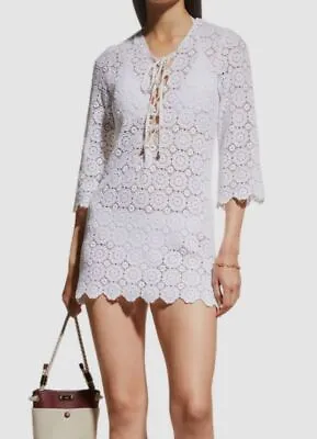 $374 Miguelina Women's White Mariah Lace Coverup Sundress Size XS • $119.98