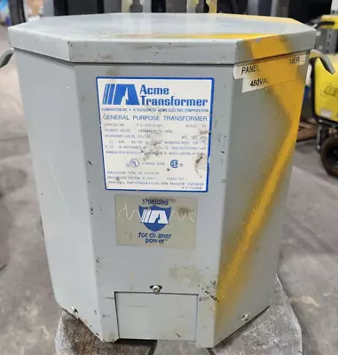 😎 Acme 10 Kva Transformer 240/480 Hv 120/240 Lv 1 Phase Type 3r T-2-53516-3s • $299.99