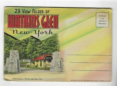 Vintage-postcard Folder-watkins Glen New York • $2.25