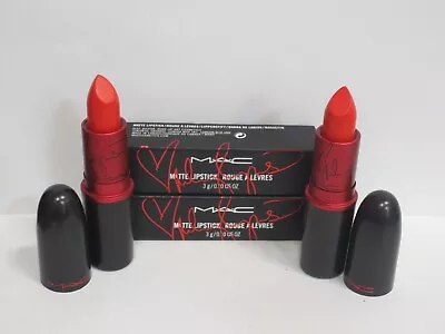 Mac Matte Lipstick Viva Glam Miley Cyrus 2 0.10 Oz Boxed (lot Of 2) • $20