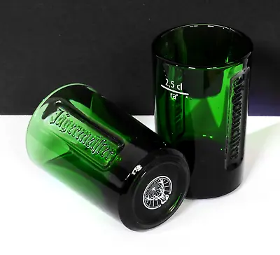 JAGERMEISTER 2.5cl Embossed Green Glass Shot Glasses. Original Jaeger Glasses • £9.99