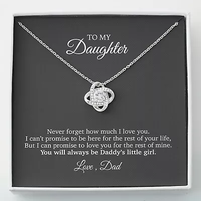 To My Daughter Heart Pendant Necklace - Daddy's Little Girl • $29.99