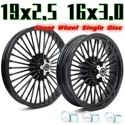 19X2.5 16X3 Fat Spoke Wheels Rims Set For Harley Sportster Iron 883 1200 XL883N • $550.99