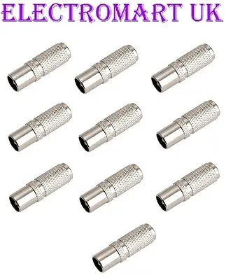 £6.90 • Buy 10 X Easy Fit Screw On Tv Aerial Coax Coaxial Connector Plug Male