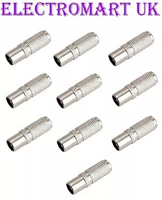 £6.90 • Buy 10 X Easy Fit Screw On Tv Aerial Coax Coaxial Connector Plug Male