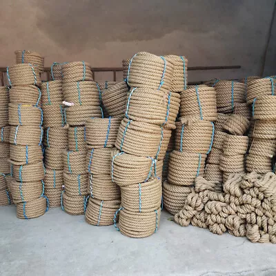 £8.95 • Buy Natural Jute Hessian Rope Cord Braided Twisted Boat Sash Garden Decking Camping