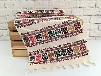 Handmade Mexican Hand Embroidered Table Runner - Camino De Mesa • $65