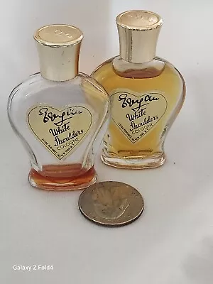 Vintage Evyan White Shoulders Cologne Mini Fragrance 2 Bottles 1 Full • $10