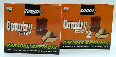 Zoom Karaoke CD+G - Ultimate Classic Country Superhits 1 & 2 Set - 6 CD+G Discs • £16.95