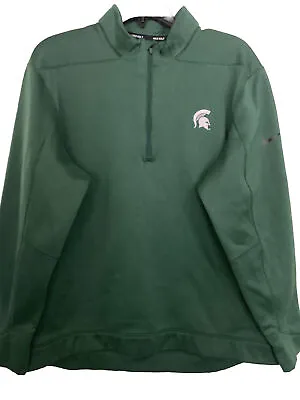 Nike Golf Michigan State Spartans Green Fleece 1/4 Zip Pullover Jacket Men’s XL • $27