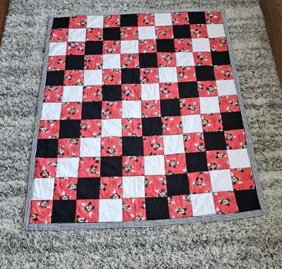 Disney Mickey Mouse Quilt Squares Baby Toddler Crib Comforter Blanket  53  X 43  • $49.99