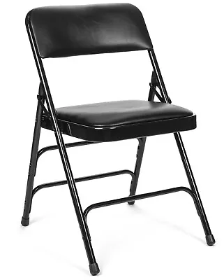 XL Series Vinyl Upholstered Folding Chair (4 Pack) - 1.25  Thick Padded Seat • $74.95