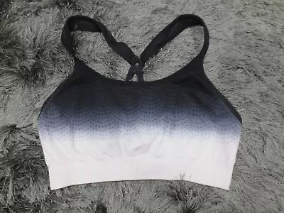 C9 Champion Sports Bra Small Black White Workout Gym Run Activewear Racerback • $5.27