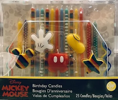 Disney Mickey Mouse 25 Birthday Candles - Sealed Box And Brand New • $0.99