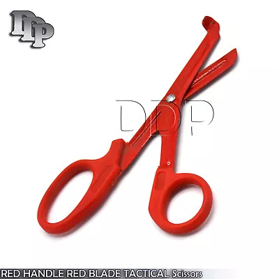 Red Handle Red Blade Tactical Medical Shears Emt Scissors 5.5   • $7.60