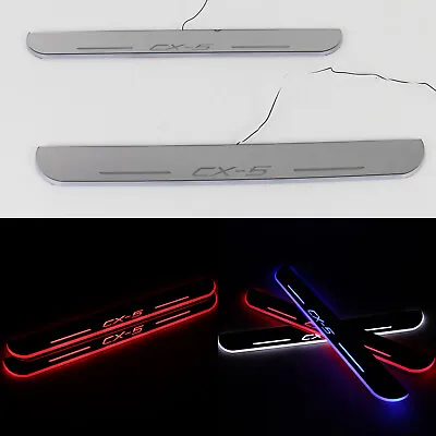 2x Red Dynamic Animation LED Door Sill Scuff Plate Courtesy Light For Mazda CX5 • $45