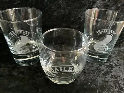 £11.99 • Buy Different Shaped-baileys Glasses-bubble Heavy Base-breweriana-collectors-whisky
