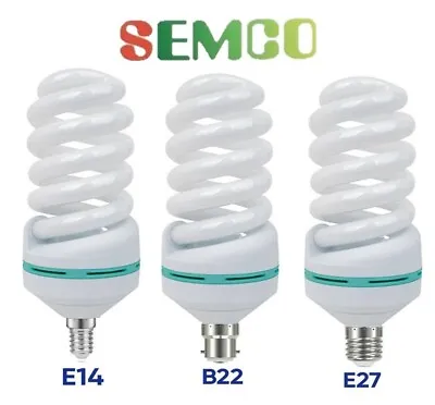 5 X 18w Clf Spiral Light Bulb Energy Saver Edison Screw Bayonet B22 | E14 | E27 • £11.99