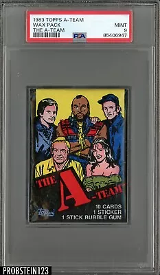 1983 Topps A-Team The A-Team Sealed Unopened Wax Pack PSA 9 MINT • $15.50