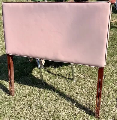 Vintage Mid Century Modern Retro Twin Size Vinyl Pink Bed Headboard  • $199.99