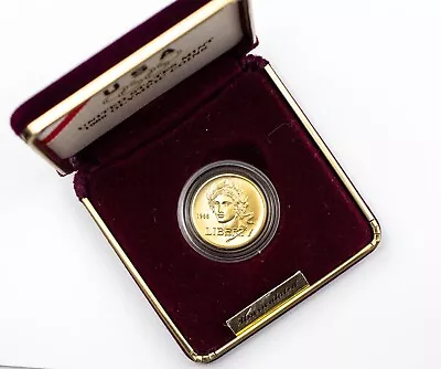 1988-W Olympic $5 Gold BU Coin W/Box + COA • $600