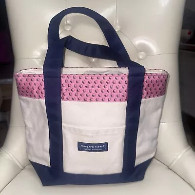 Vineyard Vines Classic Canvas Zippered Tote Bag Cherries EUC • $20